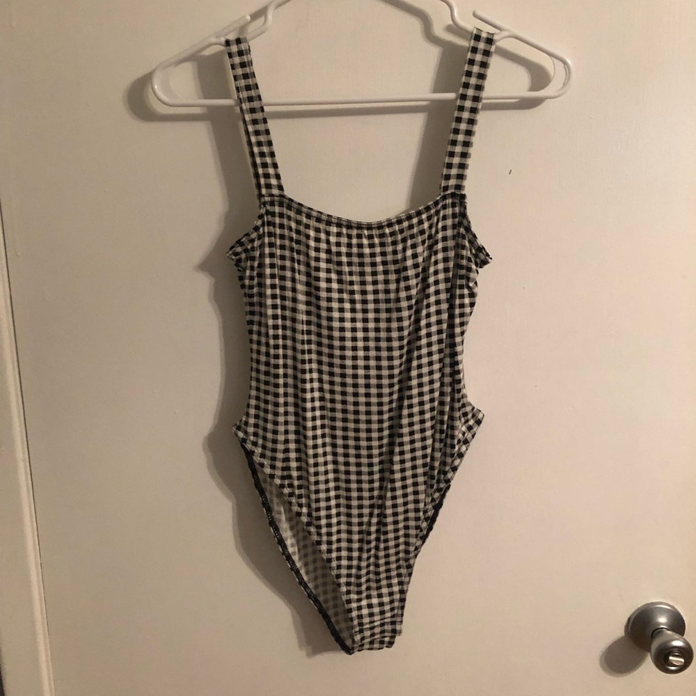 Nasty Gal (Never Worn) Gingham Body Suit
